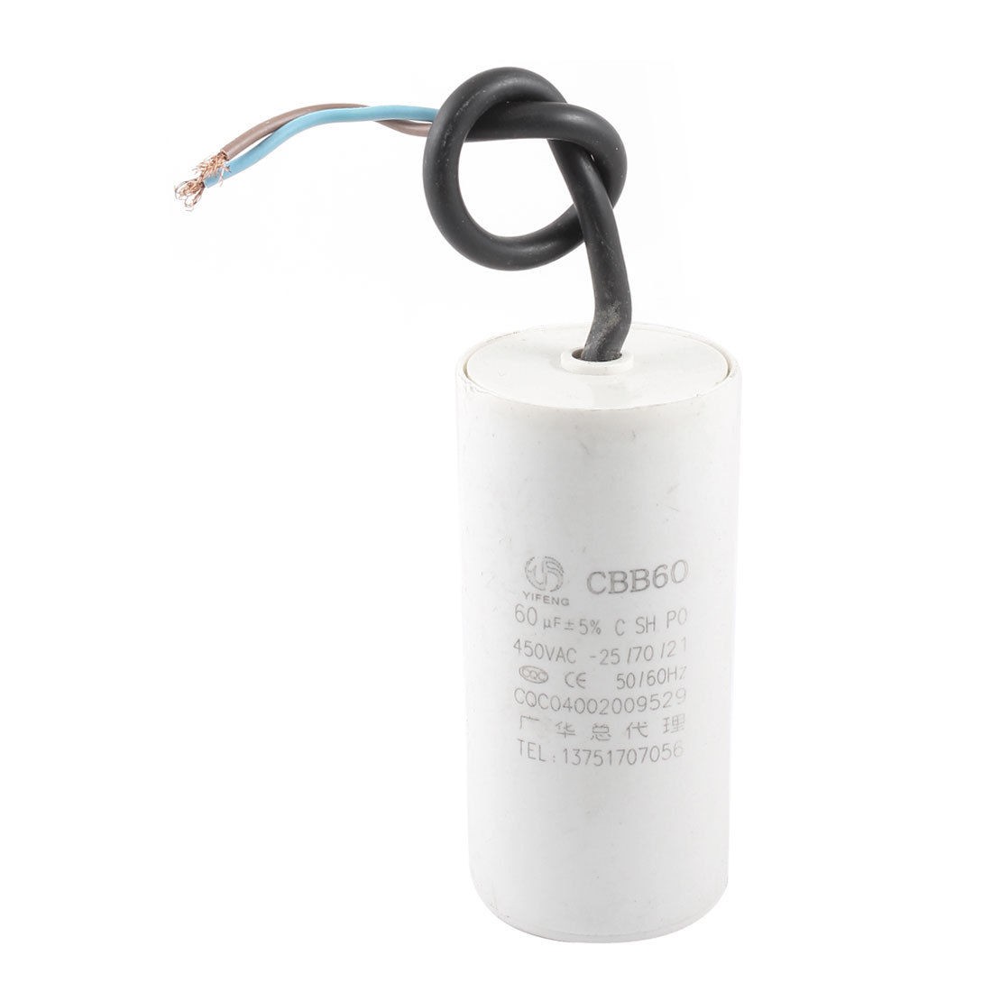 Washing Machine CBB60 Polypropylene Film Motor Run Capacitor AC 450V 60uF
