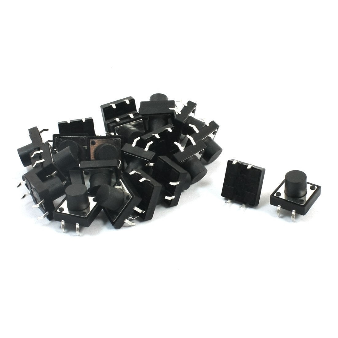 25Pcs Momentary Tact Tactile Push Button Switch 12x12x9mm 4-pin DIP