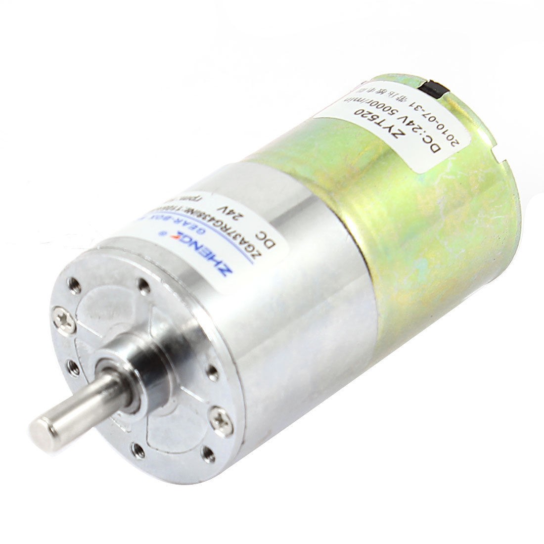 DC 24V 10RPM 6mm Shaft Dia Cylinder Magnetic Electric Geared Box Motor