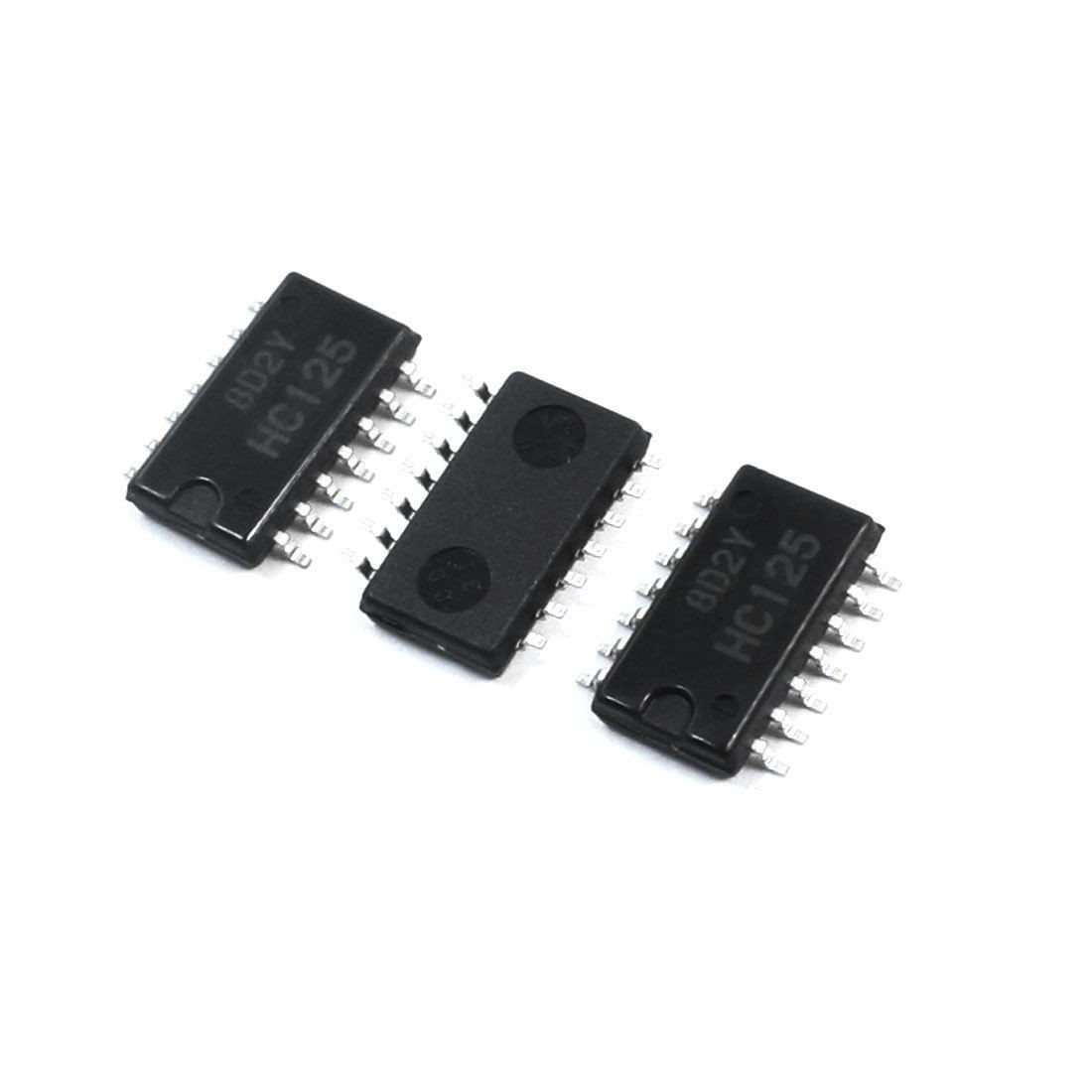 3 Pcs 74HC125 SOP-14 SMD SMT Type Quad Buffer 3-State Line Driver IC Chip