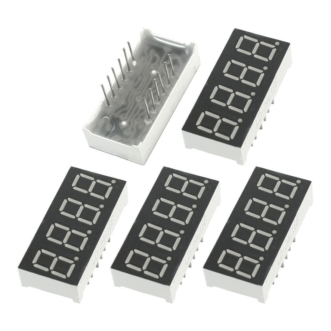 5Pcs Common Anode DIP 12Pin 4 Bit Blue LED Numeric Digital Tube 30mmx14mm