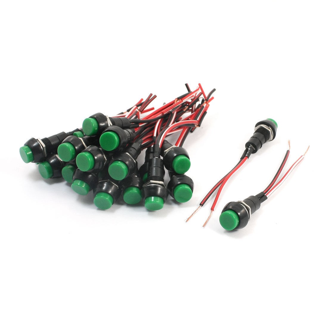 20Pcs Latching SPST DC12V 2-Wires Round Rocker Switches for Motorcycle