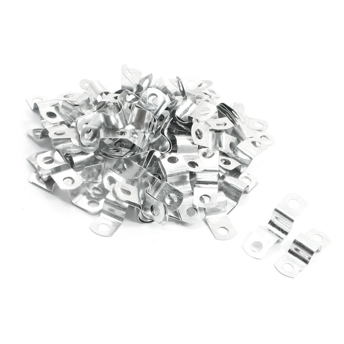 Refrigerator Evaporator Pipe 4mm Screw Mount Hole Fixing Clip Clamp 80Pcs