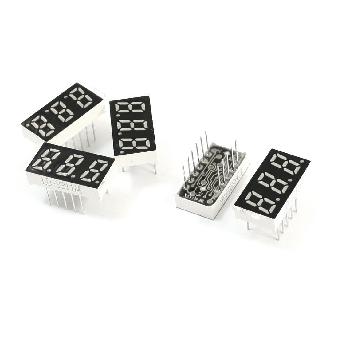 5pcs Common Cathode DIP 11Pin 3 Bit Blue LED Numeric Digital Tube 21x11mm