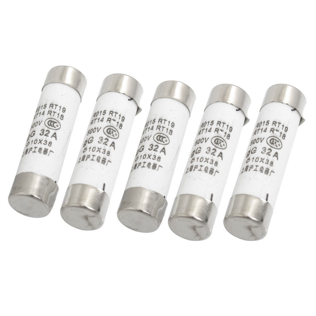5 Pcs 10 x 38mm 500V 32A Electrical Cylindrical Fuse Links R015-32