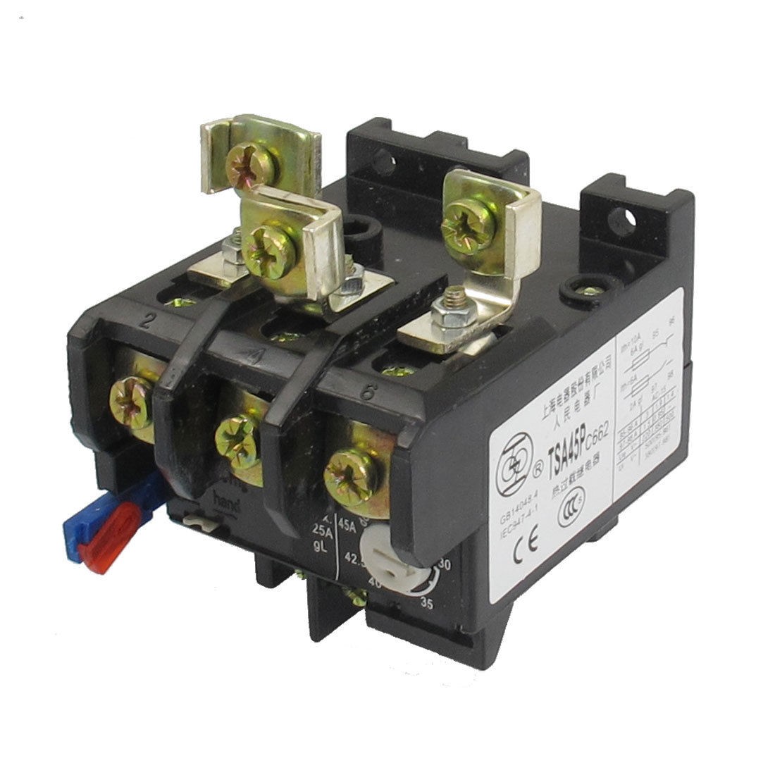 30-45A Adjustable 125A 3 Poles 1NO 1NC Thermal Overload Relay