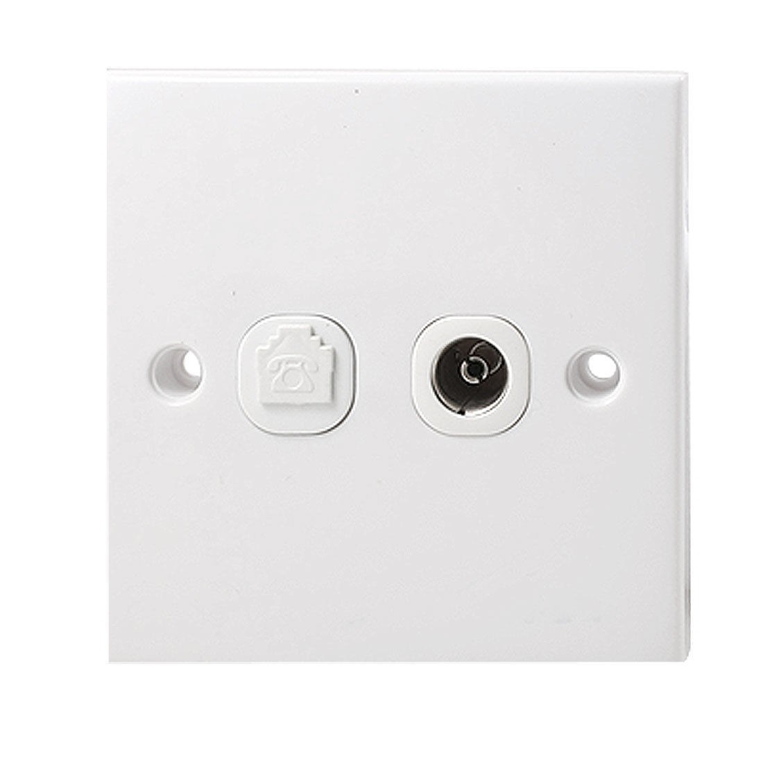 RJ11 TV Socket Flush Mounting Coaxial Outlet Wall Plate