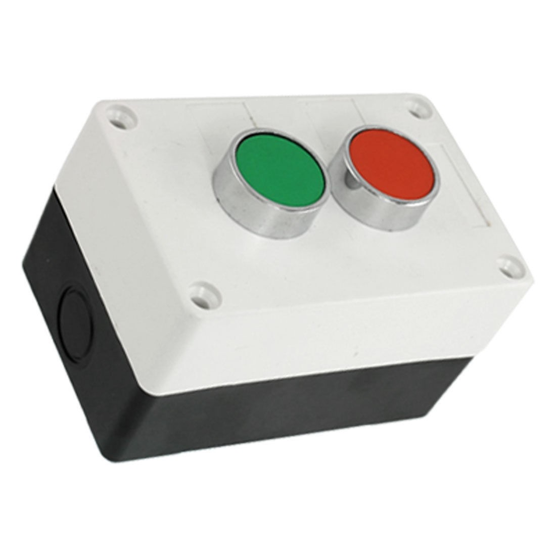 Momentary Action NO NC Contact Green Red Cap Push Button Station