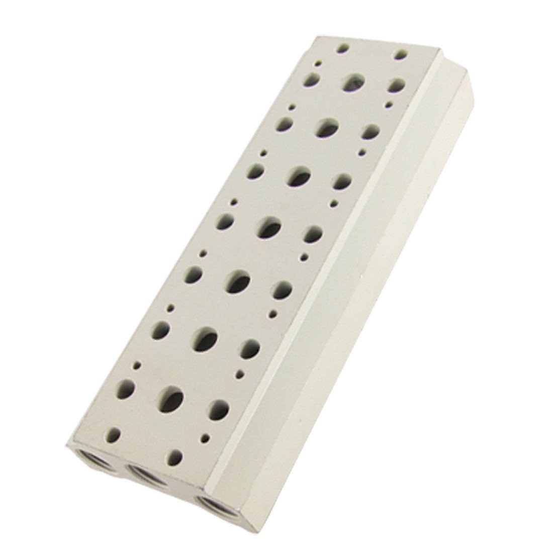 Rectangle 7 Stations Manifold Solenoid Air Valve Base w Rubber Gasket