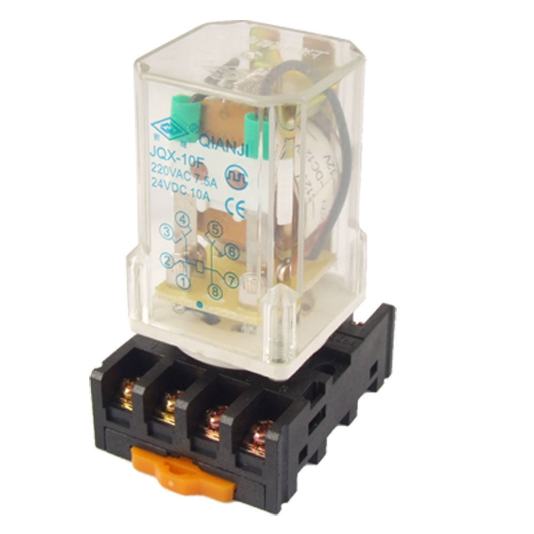 JQX-10F 3Z 12V DC Coil General Purpose Power Relay DPDT 8 Pin w Socket