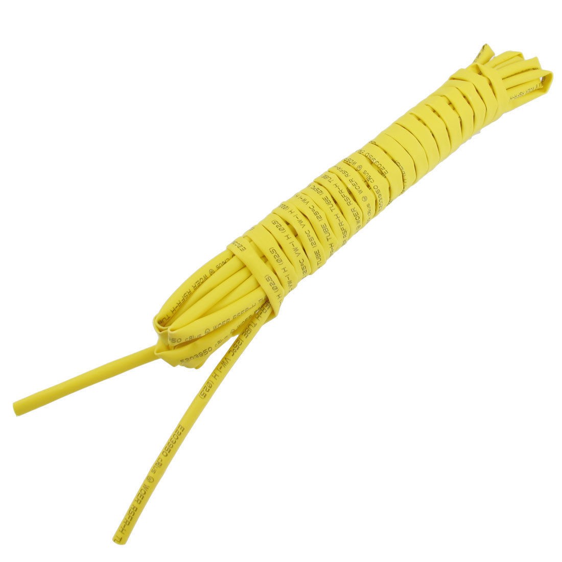 Ratio 2:1 2.5mm Dia Yellow Polyolefin Heat Shrinkable Tube 4M 13.1Ft
