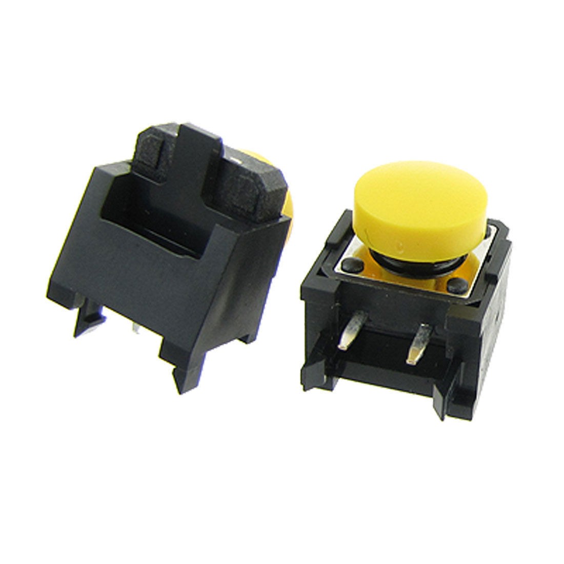 5 Pcs Momentary Tact Push Button Switch Right Angle 2 Pin 12 x 12mm x 8mm + Cap