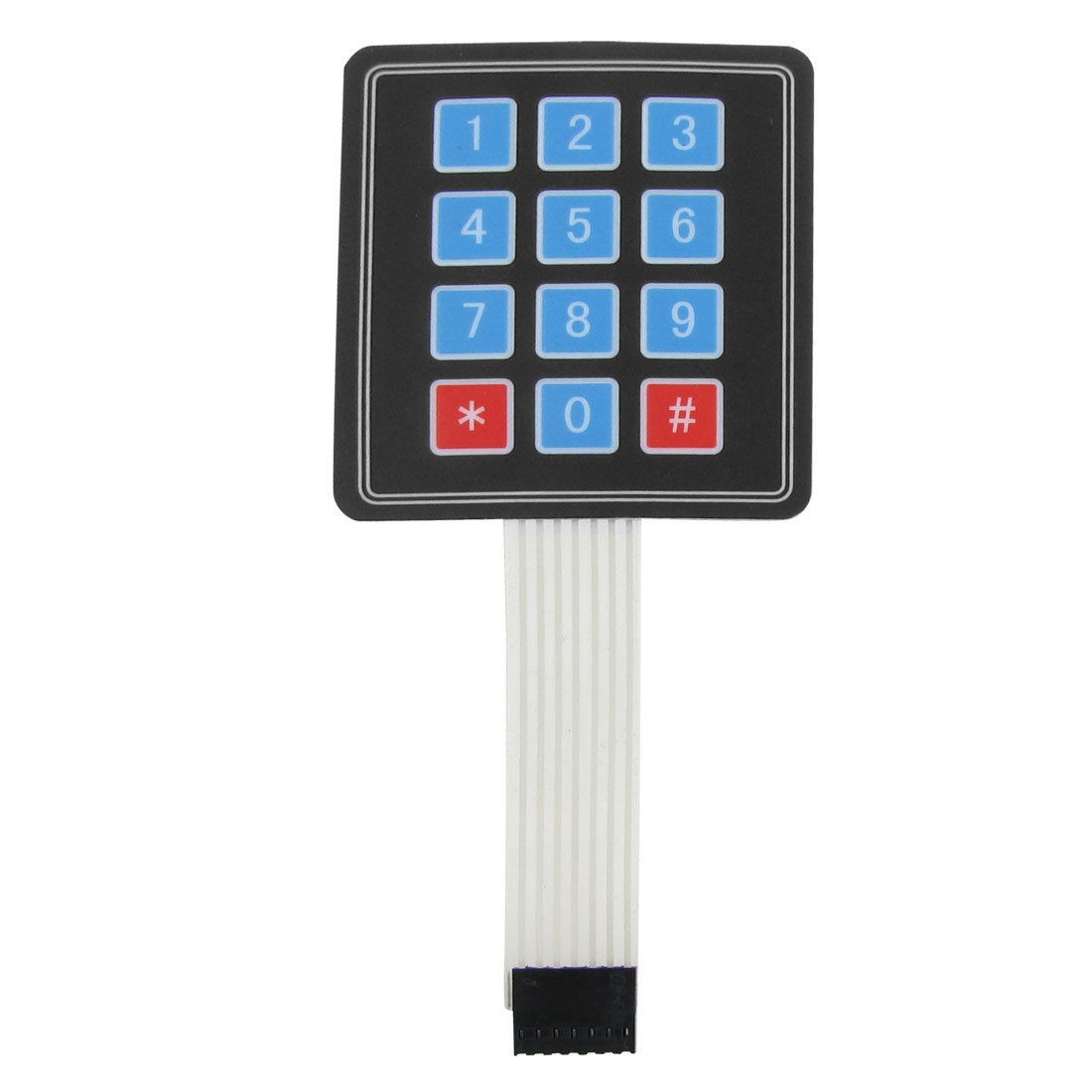 3x4 12 Key Matrix DIY Membrane Switch Touch Pad 77x69x0.8mm DC 12V