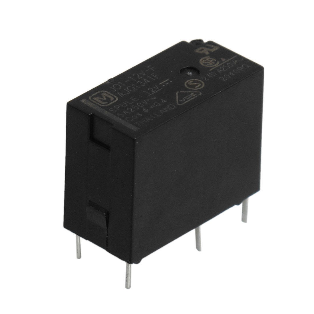DC 12V Coil Voltage 5 Pins SPDT General Purpose Power Relay Black