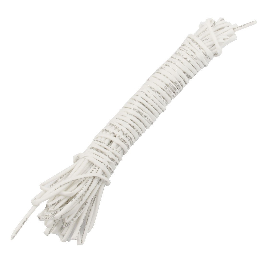 6M 19.7 Ft Long 0.8mm Dia. White Polyolefin Heat Shrinkable Tube