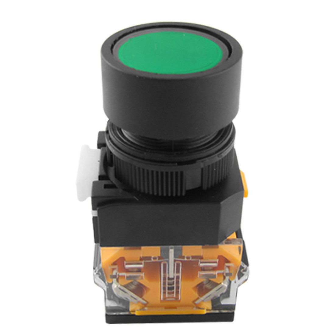 AC 660V 10A Green Sign Ignition Momentary Push Button Switch 22mm 1 N0 1 NC