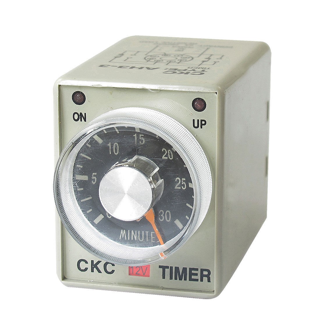 DC 12V 0-30 Minutes 30m Plastic Housing Delay Timer Time Relay 8 Pin AH3-3