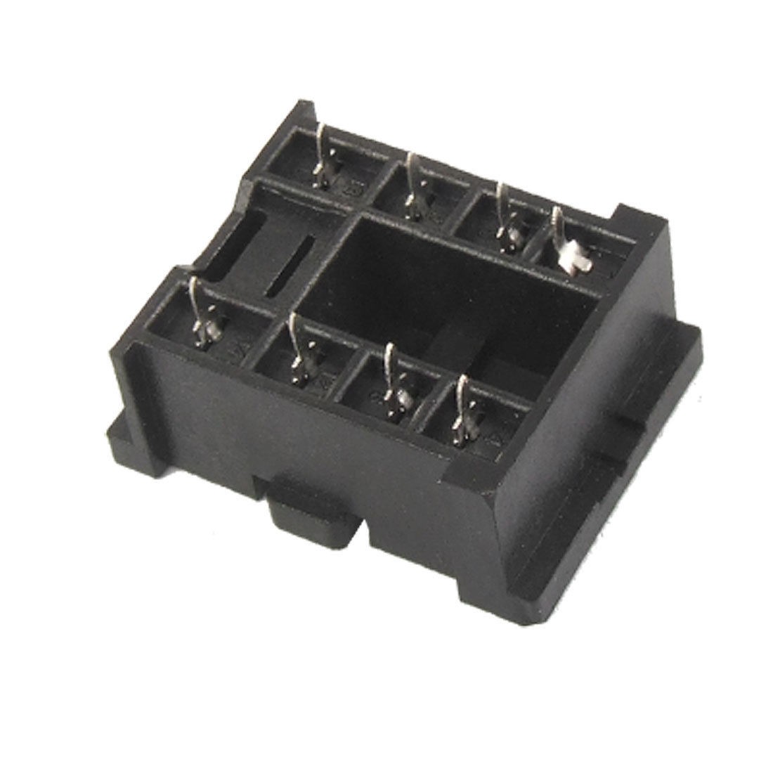 Black PYF08A Power Relay Flat 8 Pins Plug in Socket Base