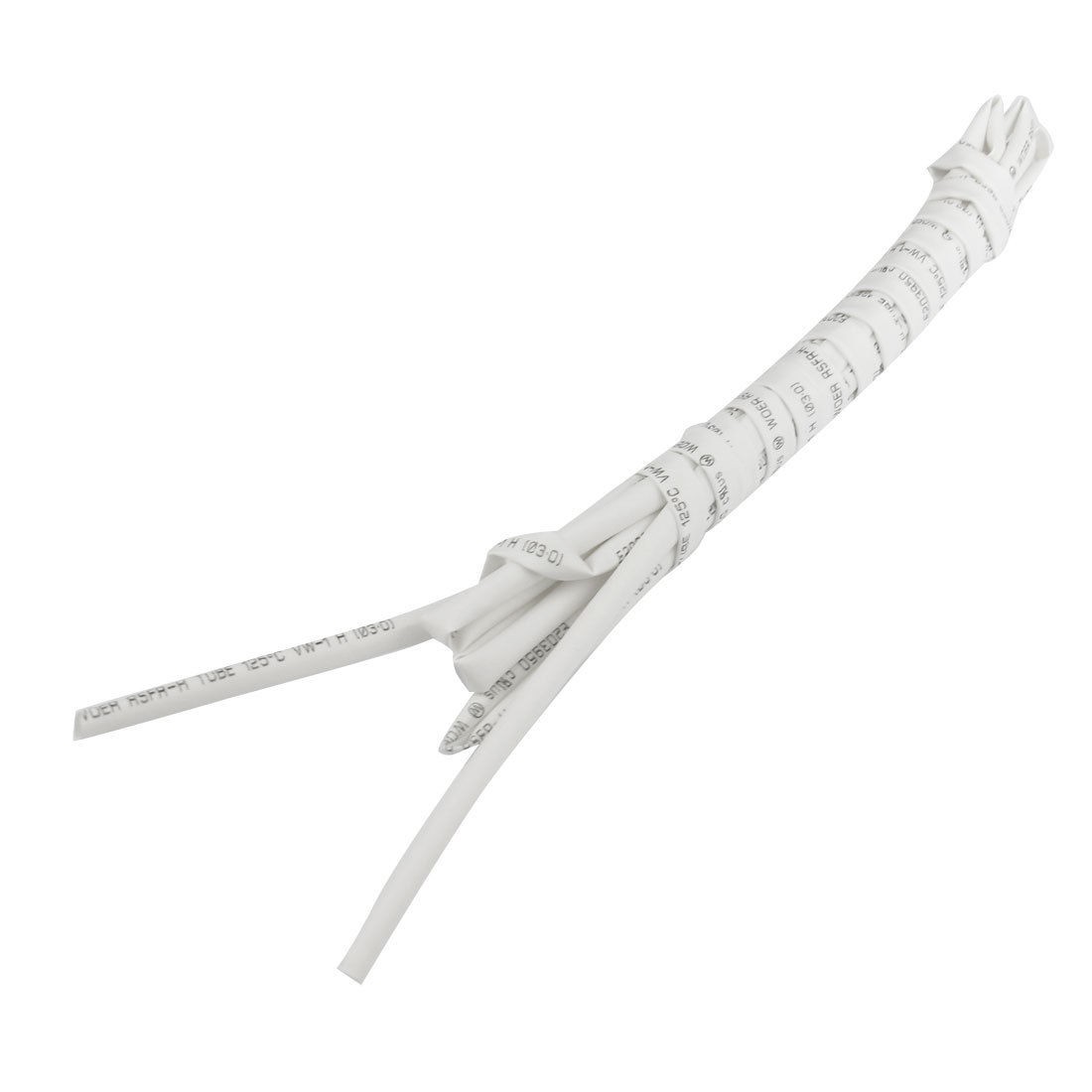 Ratio 3mm Dia White Polyolefin Heat Shrinkable Tube 2M 6.6Ft