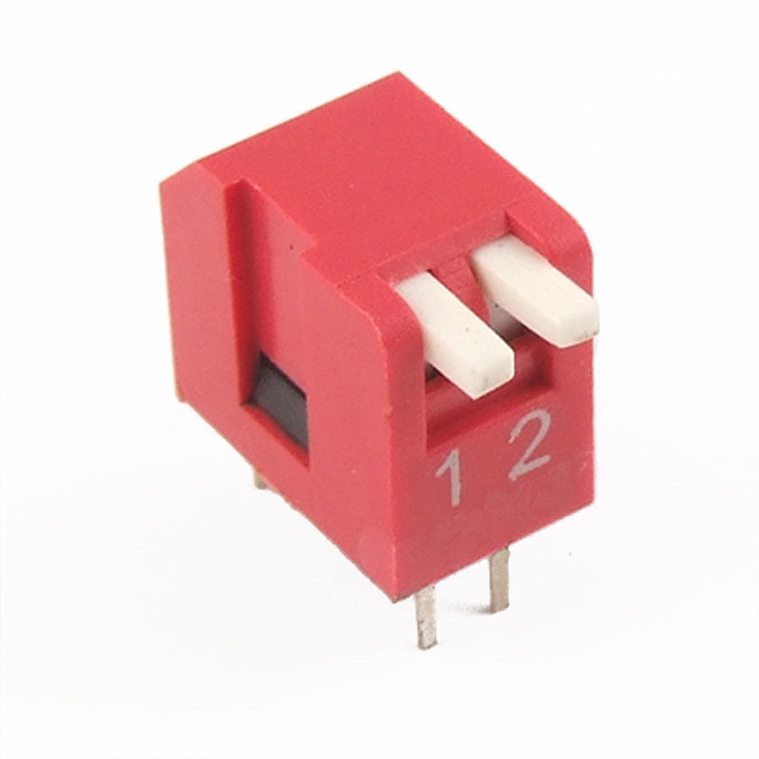 10 Pcs 2.54mm Pitch 2 Position Piano Type DIP Switch Red Vbxfy