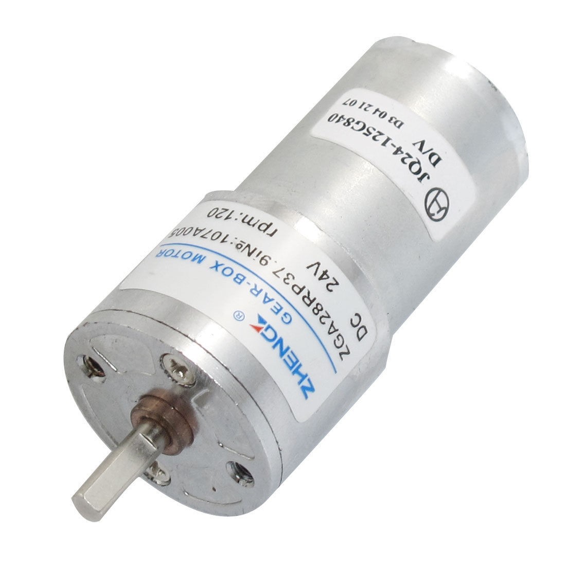 28mm Body Diameter Two Pin Power Oven Geared Motor 24VDC 120RPM