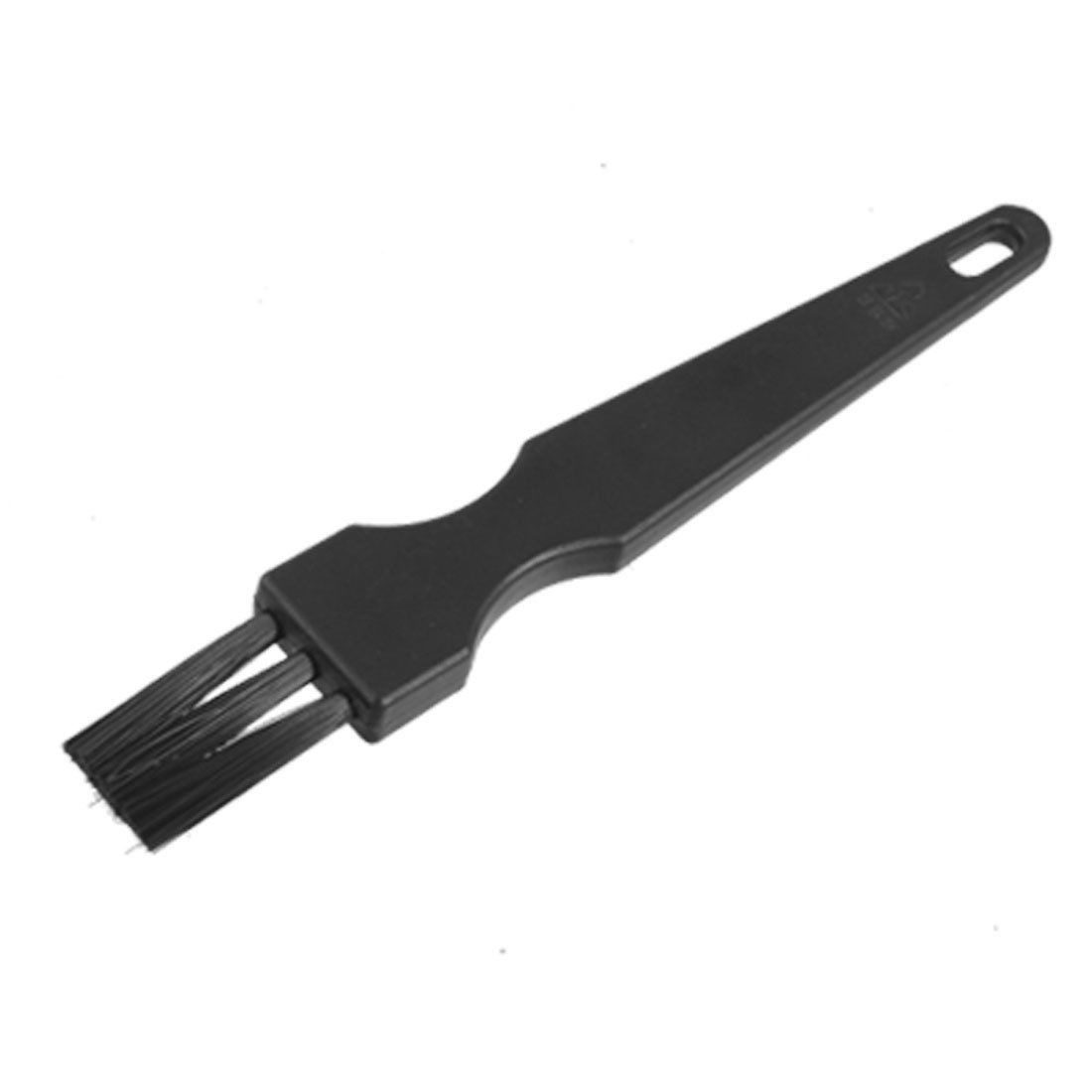 Black Flat Handle Single Row 1.5 x 0.5cm Anti Static ESD Cleaning Brush