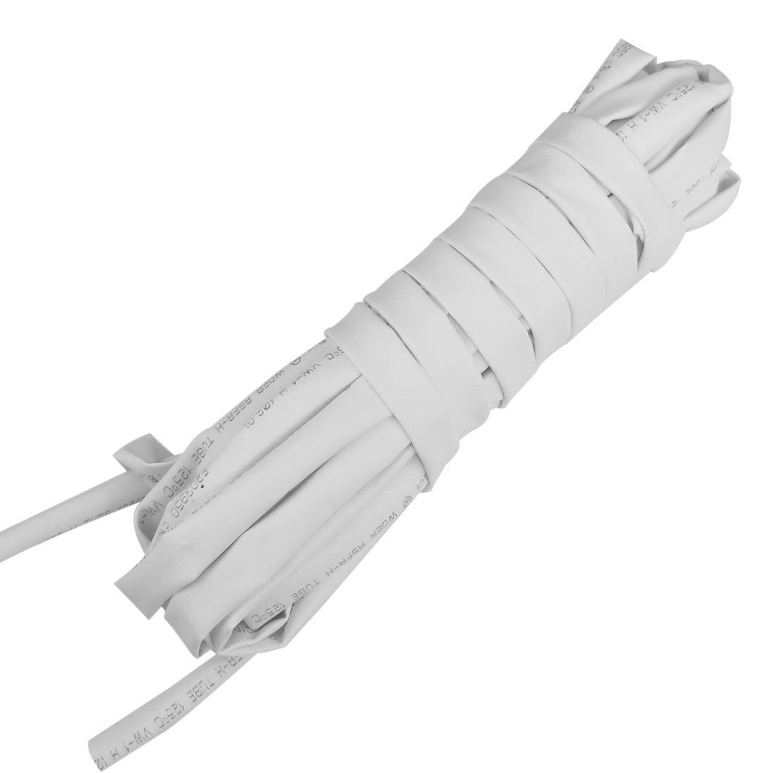 Ratio 6mm Dia White Polyolefin Heat Shrinkable Tube 6M 19.7Ft