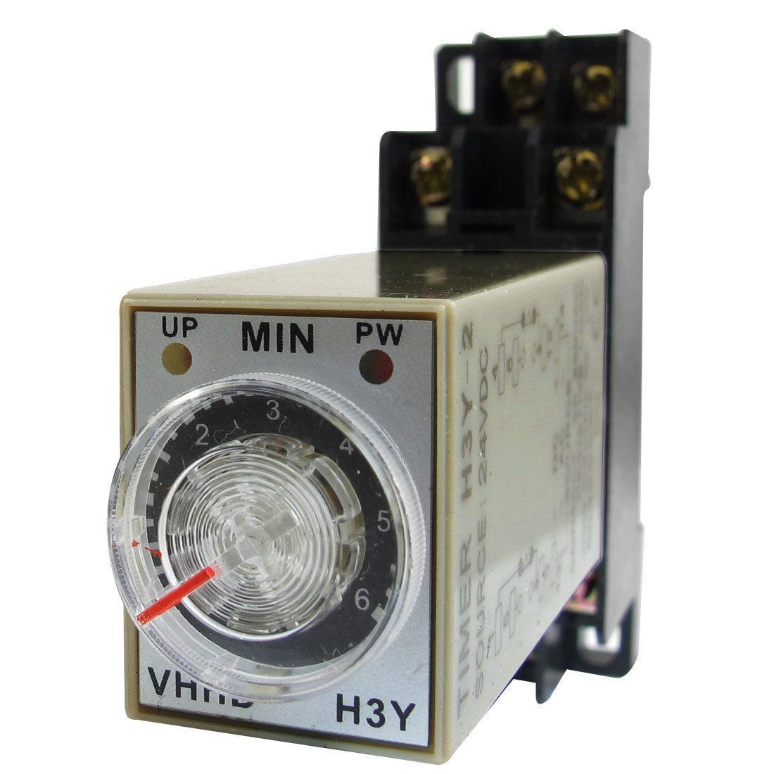 DC 24V 0-6 Minute 6m Timer Power On Delay Time Relay 8 Pin H3Y-2 w Socket
