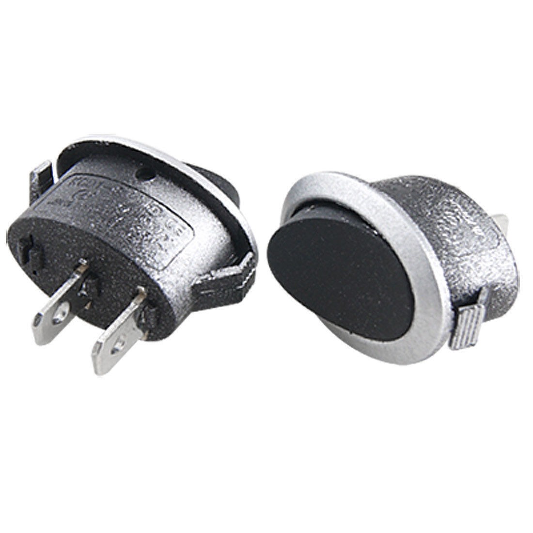 AC 6A/250V 10A/125V 2 Pin SPST ON-OFF Snap in Oval Boat Rocker Switch x5pcs