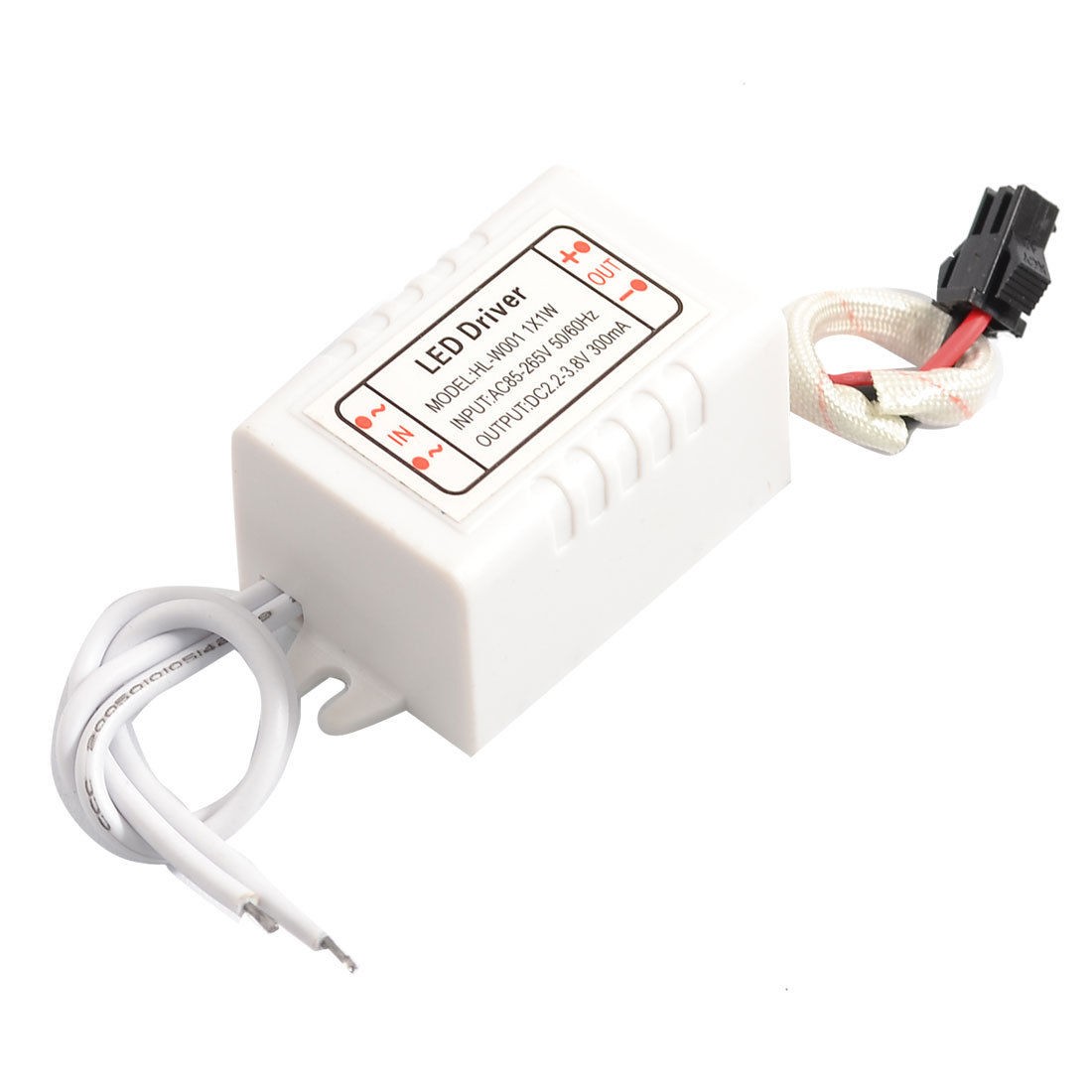 AC110-220V 2.2-3.8V 300mA 1x1W LED Strip Light Power Supply Transformer Driver