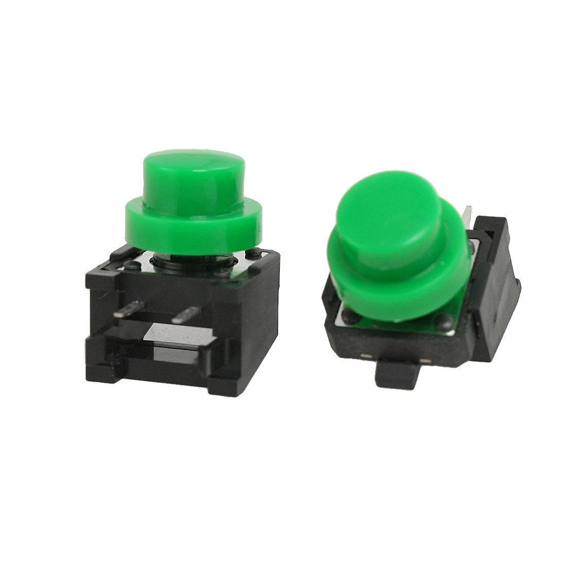 5pcs Momentary Tactile Push Button Switch Right Angle 12 x 12 x 13mm w Green Cap