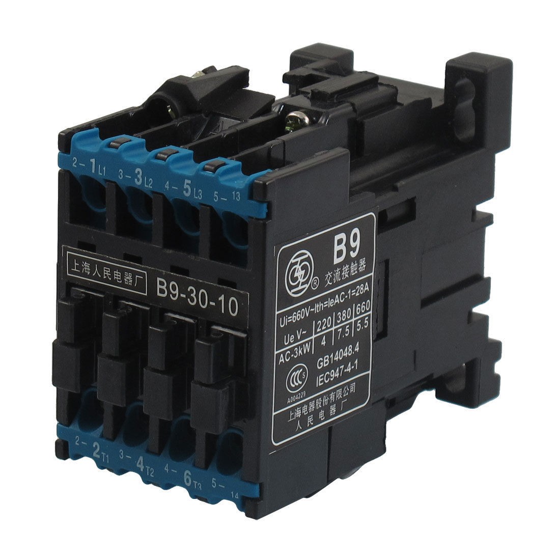 B9-30-10 380V 50Hz Coil 28A(AC-1) Ie 3 Pole 3NO 660V Ui AC Contactor