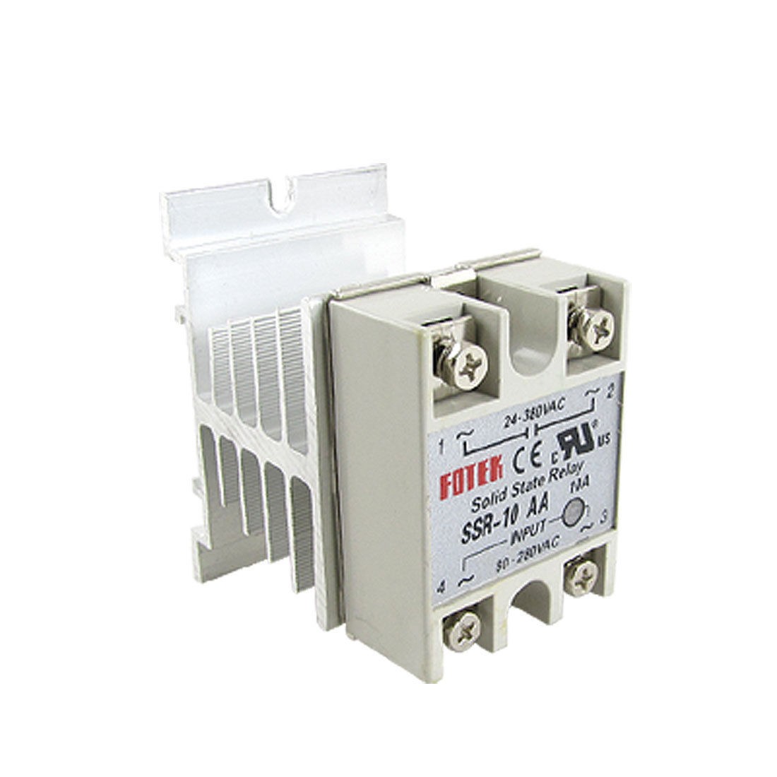 SSR Solid State Relay AC-AC 10A 80-250V / 24-380V w Heat Sink Dzdmz