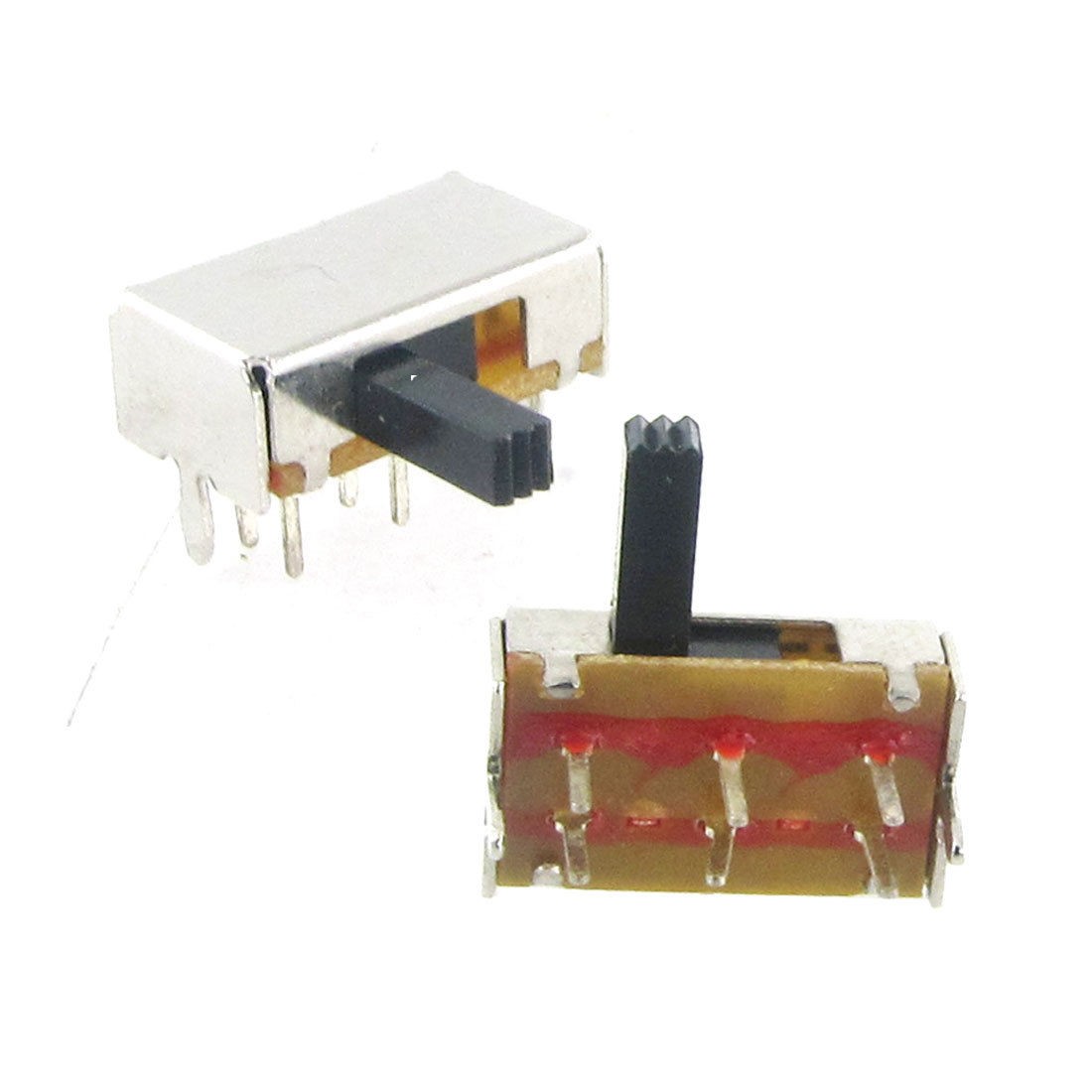 5 Pcs x 6mm High Side Knob 6 Pin 2 Position DPDT 2P2T Slide Switch 0.5A 50V DC