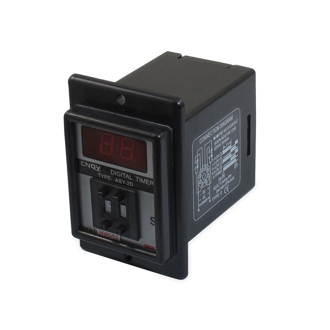 AC/DC 24V 1-99 Second Digital Timer Time Delay Relay 8 Pin ASY-2D