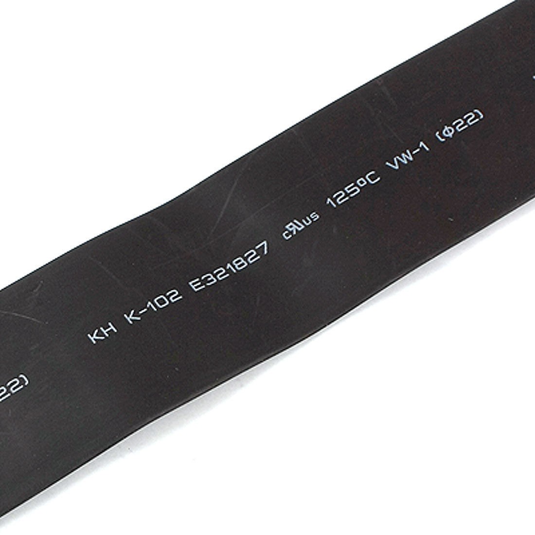 Black 22mm Diameter Polyolefin 2:1 Halogen-Free Heat Shrink Tubing 1M 3.3Ft