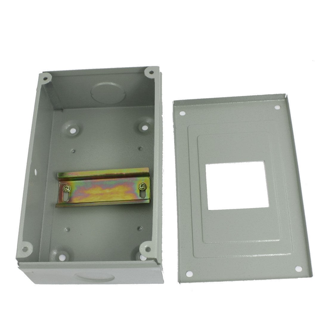 Rectangular Gray Metal Power Supply Distribution Box Guard Cover