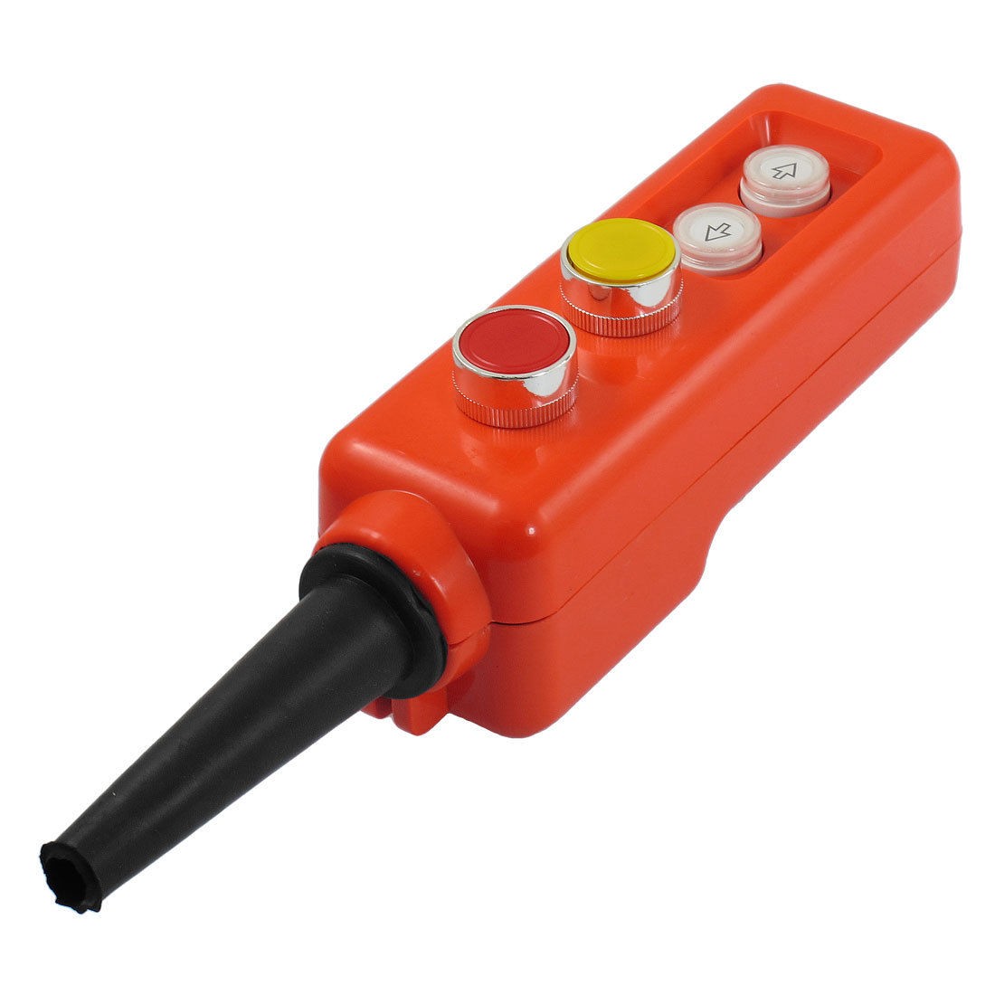 Hoist Red Yellow Cap 1NO 1NC Momentary Crane Pushbutton Switch 660V 10A