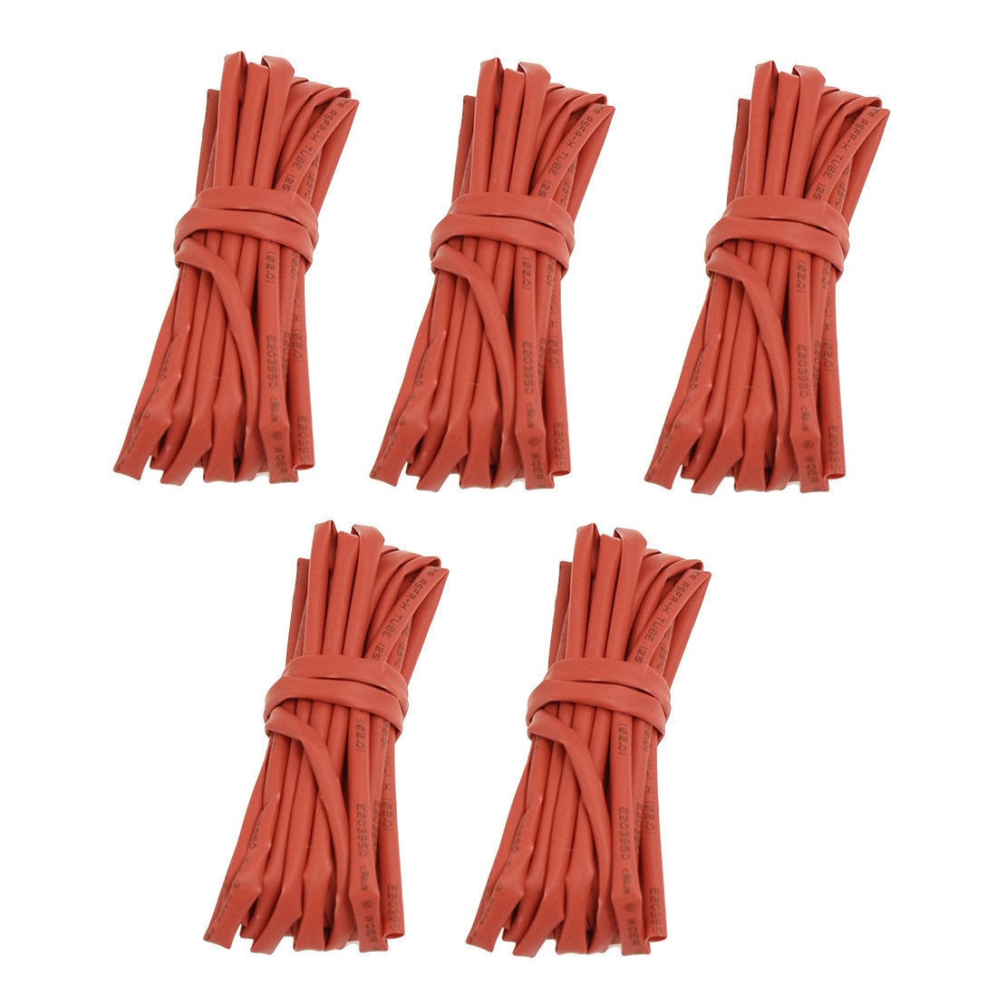 5 Pcs 2M 6.6ft 2mm Dia Red Heat Shrink Tubing Tube