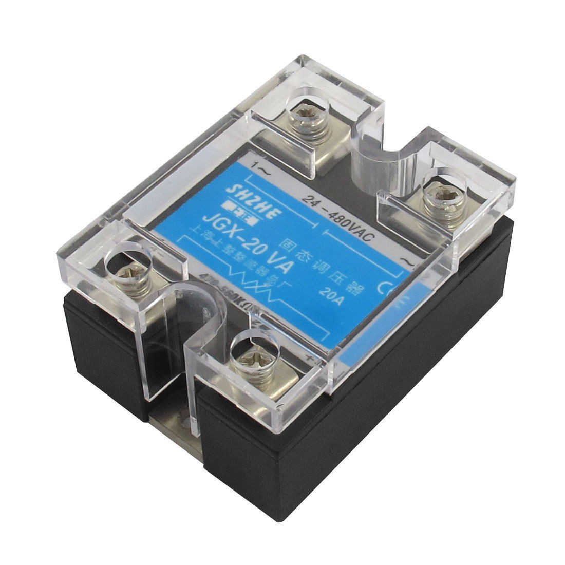 JGX-20VA 20A AC 24-480V Output Covered Adjustable Solid State Module Relay