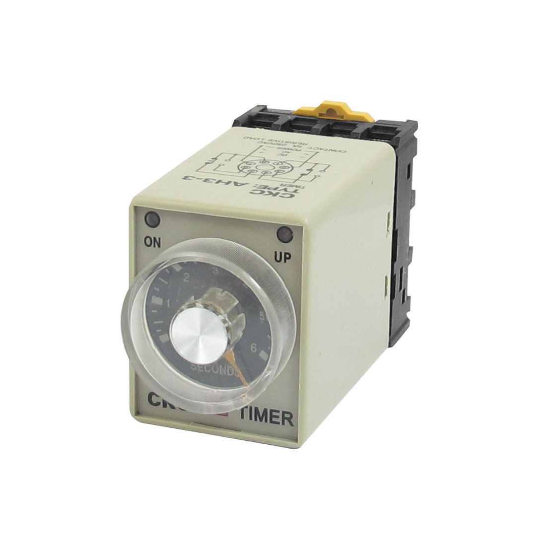 AC 110V 0-6 Second 8P Screw Resistive Load Delay Timer Time Relay w Base