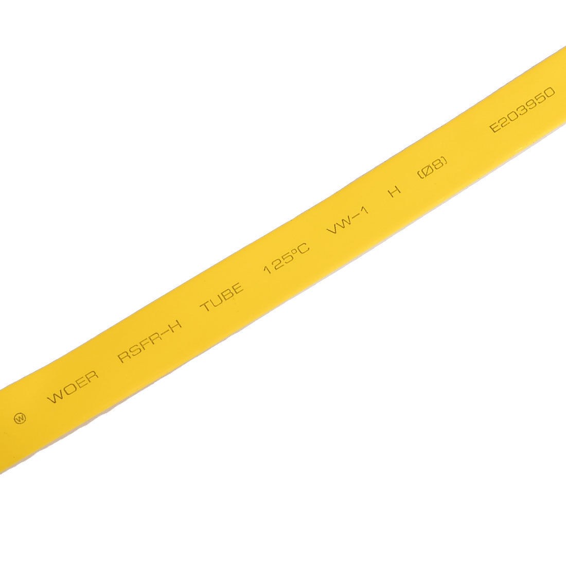 8mm 0.315" Yellow Flexible Heat Shrinkable Tube Shrink Tubing 8M 26.2Ft