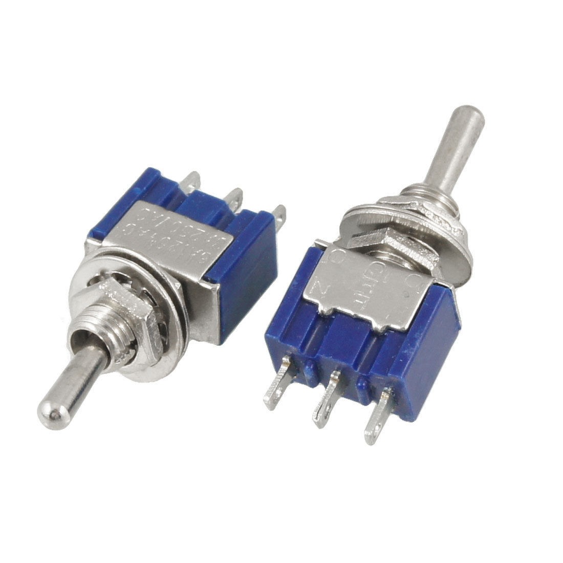 4 Pcs Metal Plastic AC 125V 6A 250V 3A ON-OFF-ON 3 Position SPDT Toggle Switch