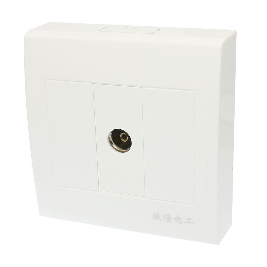 1 Gang Square TV Socket Flush Mounting Coaxial Outlet Wall Plate AC 250V