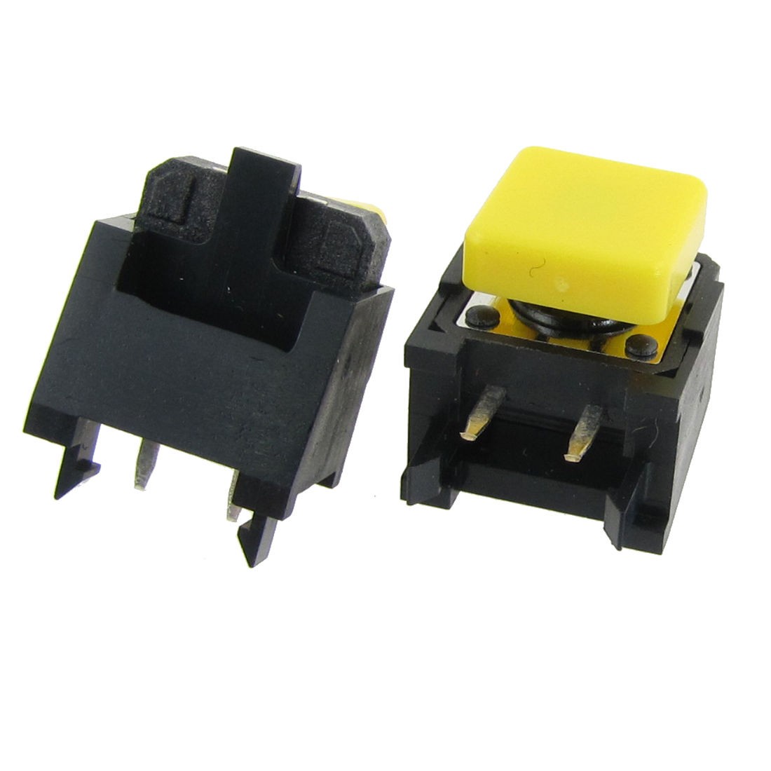 10x Momentary Tactile Tact Push Button Switch Right Angle 12x12x9mm w Yellow Cap