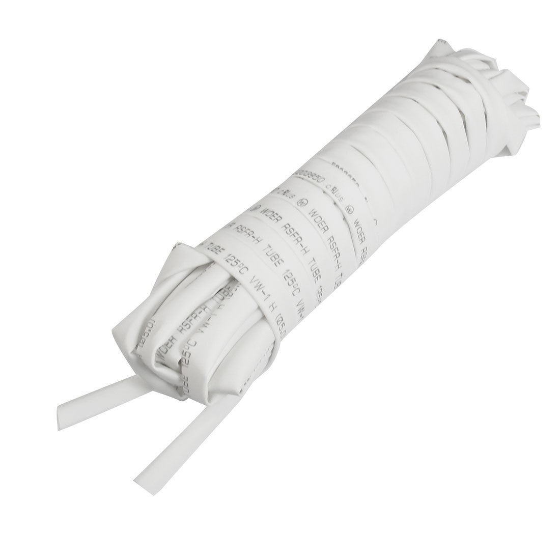 Ratio 5mm Dia White Polyolefin Heat Shrinkable Tube 6M 19.7Ft