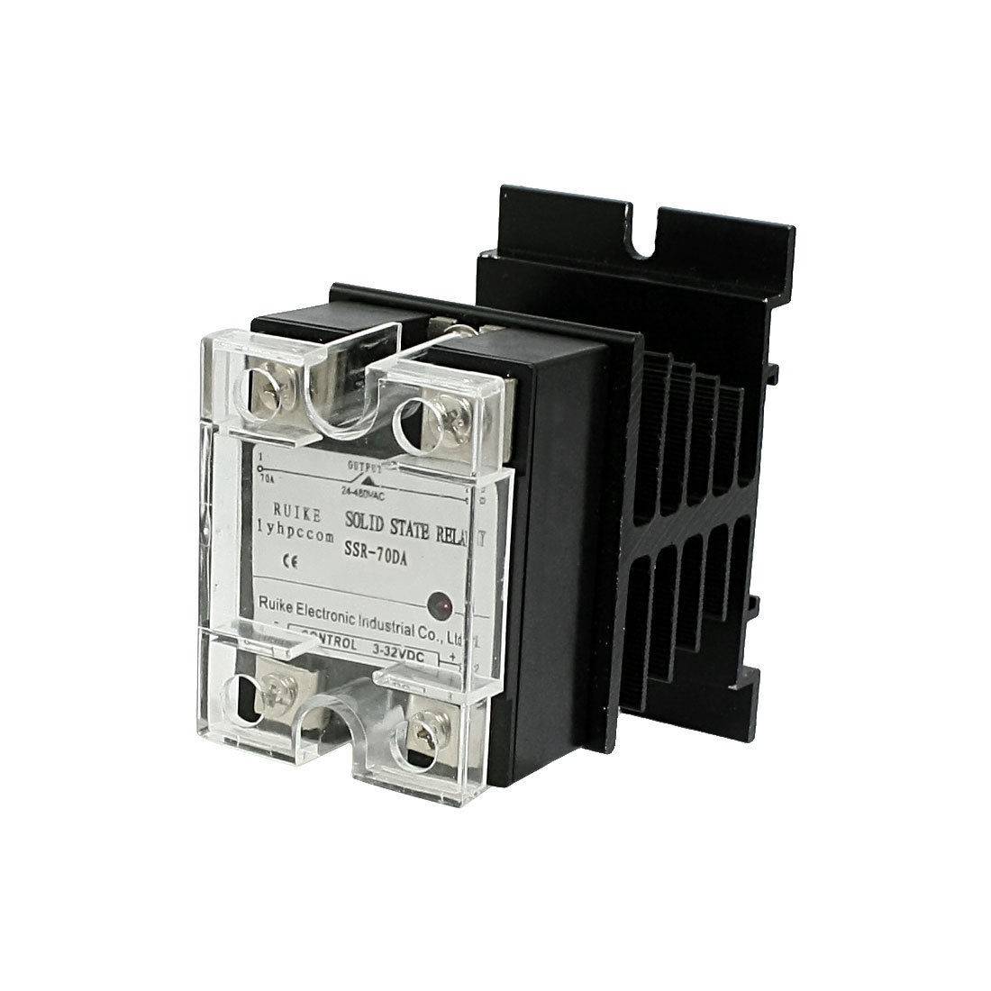 DC 3-32V to AC 24-480V Solid State Relay SSR 70A w Aluminum Heat Sink
