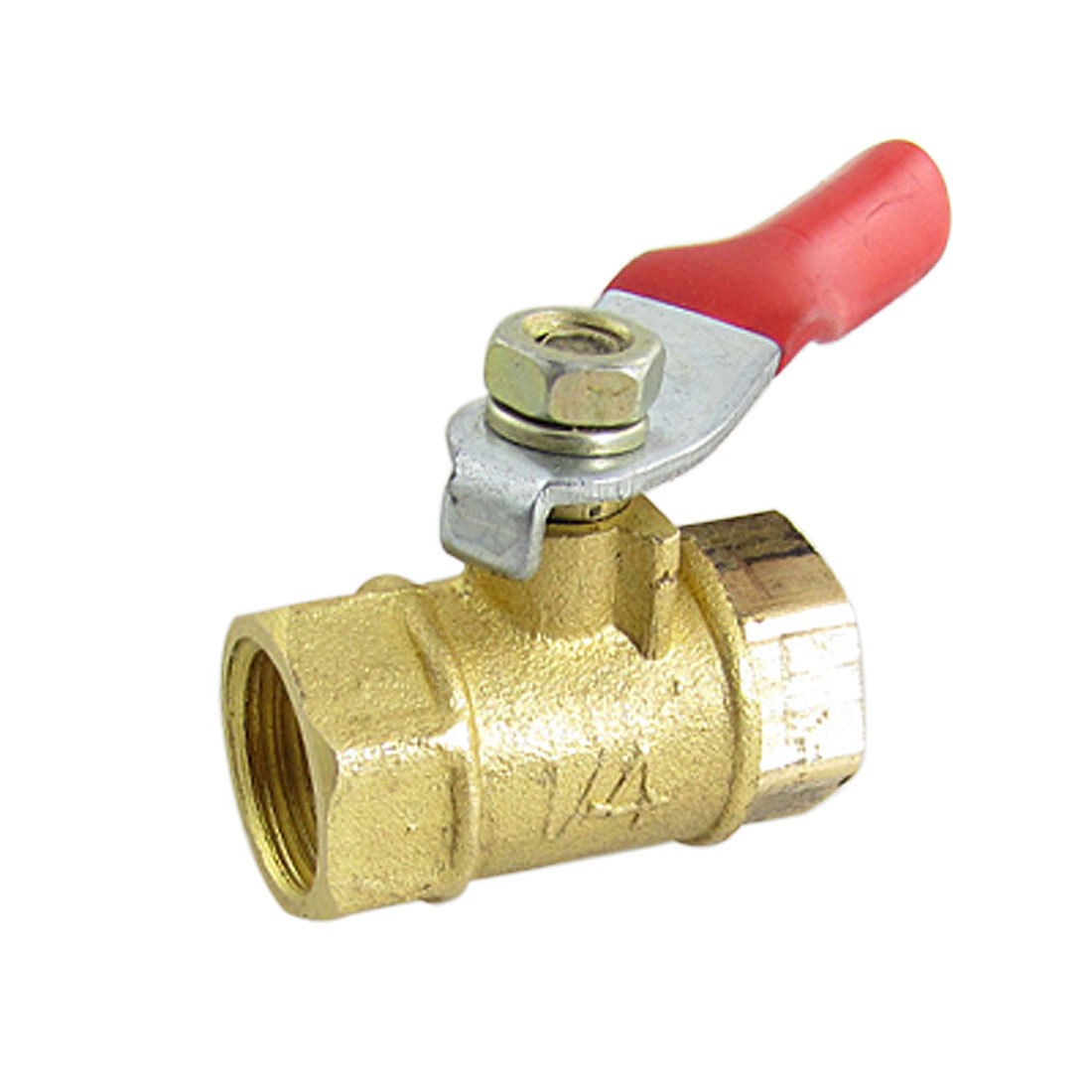 Compressor 12mm Threaded Brass Gas Ball Valve w Lever