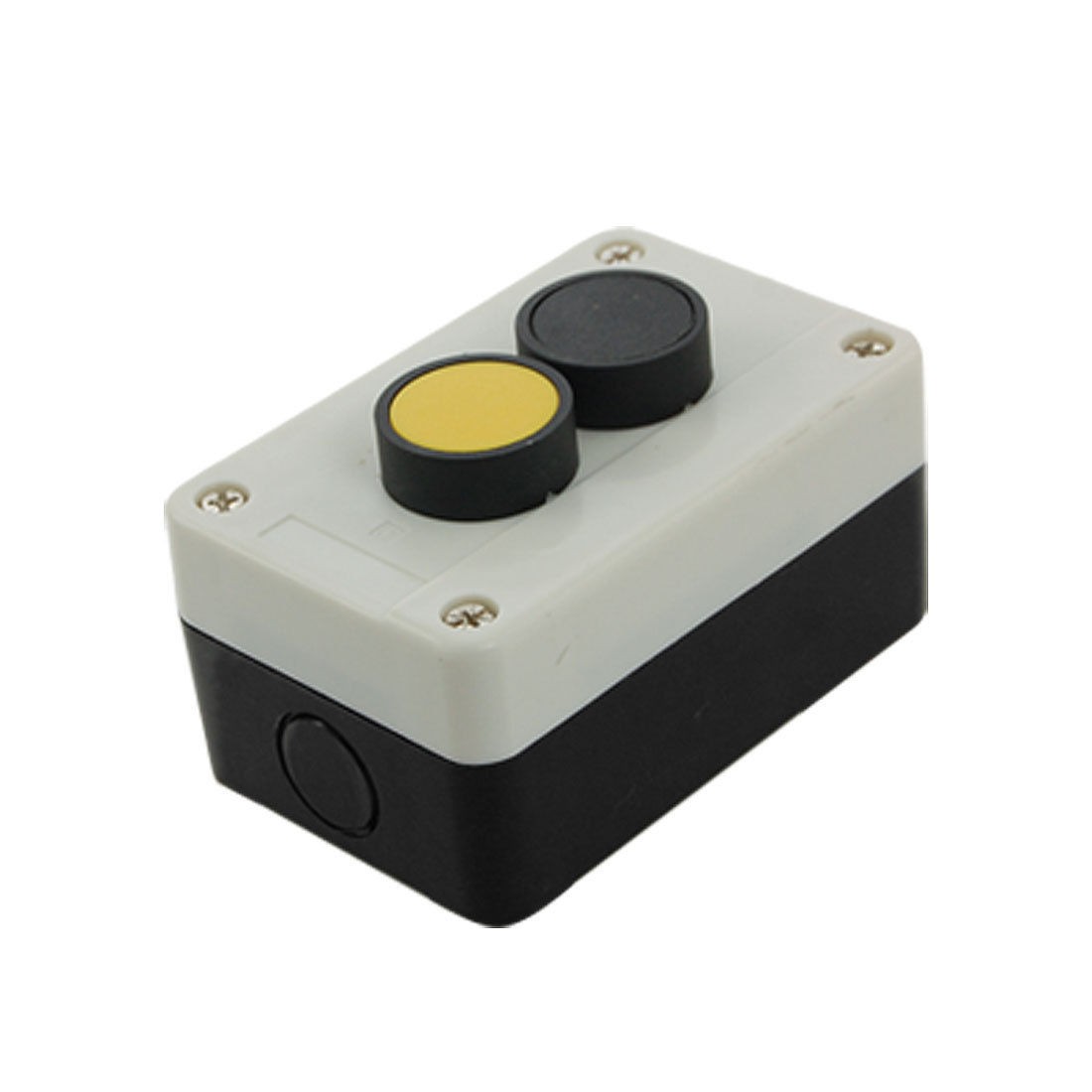 Normally Open Black Yellow Flat Cap Push Button Station Qyfml