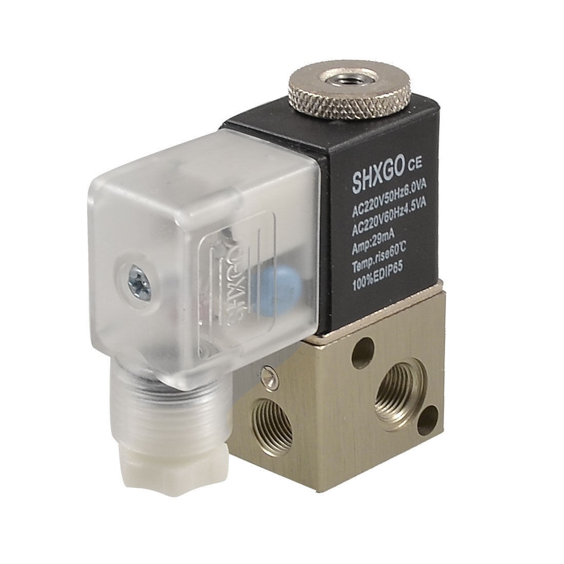 AC 220V 50Hz 6 0VA 220VAC 60Hz 4 5VA Pneumatic Air Solenoid Valve Coil Black